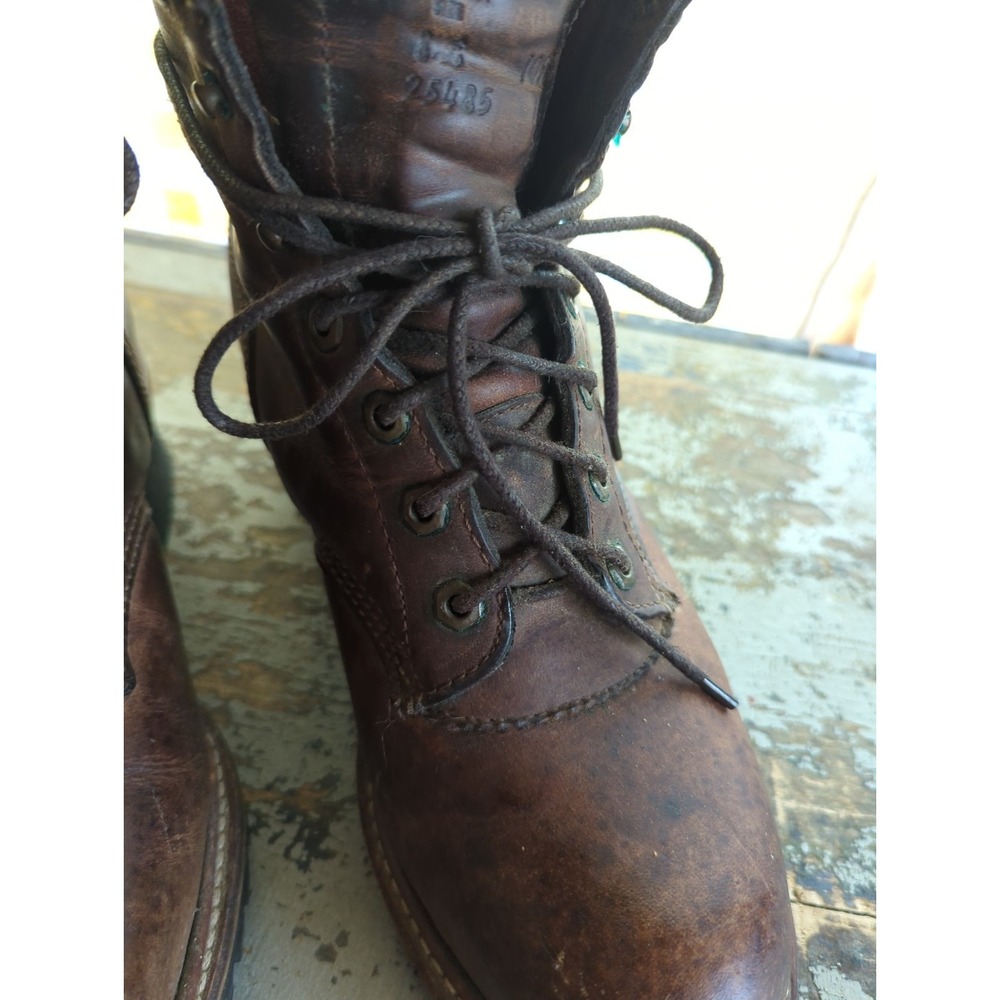 🇺🇸 Vintage Chippewa 9" Shaft Crazy Horse Steel Toe Super Logger Boot Sz 8.5 E - Picture 11 of 13